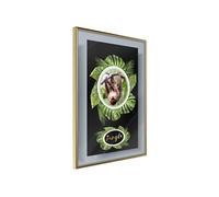 Affiche Murale Encadrée Greetings from the Jungle 21 x 30 cm Or