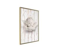 Affiche Murale Encadrée "Happy Thought" 21 x 30 cm Or