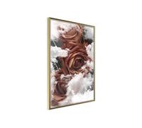 Affiche Murale Encadrée Heavenly Roses 21 x 30 cm Or