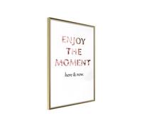 Affiche Murale Encadrée Here and Now 21 x 30 cm Or