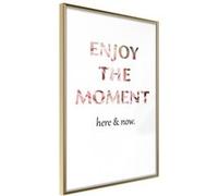 Affiche Murale Encadrée Here and Now 21 x 30 cm Or