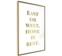 Poster et affiche - Home Is Best (Gold) - 20x30 Artgeist (23828)