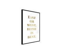 Image encadrée Artgeist Poster et affiche - Home Is Best (Gold) - 40x60 (23838)