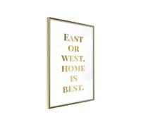 Image encadrée Artgeist Poster et affiche - Home Is Best (Gold) - 40x60 (23840)