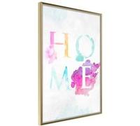 Affiche Murale Encadrée "Home IV" 30 x 42 cm Or Multicolore G