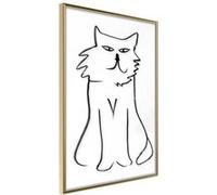 Affiche Murale Encadrée Hungry for Attention 21 x 30 cm Or