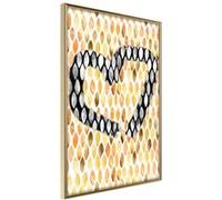 Affiche Murale Encadrée "I Love Oranges" 21 x 30 cm Or Multicolore G