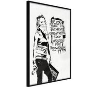 Affiche Murale Encadrée If You Want To Achieve Greatness 21 x 30 cm Noir