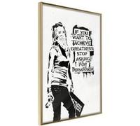 Affiche Murale Encadrée If You Want To Achieve Greatness 21 x 30 cm Or