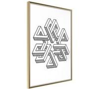 Affiche Murale Encadrée "Impossible Object" 21 x 30 cm Or Multicolore G