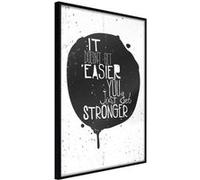 Affiche Murale Encadrée "It Doesn't Get Easier" 30 x 42 cm Noir Multicolore G