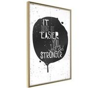 Affiche Murale Encadrée "It Doesn't Get Easier" 30 x 42 cm Or G