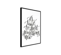 Affiche Murale Encadrée It's Time 21 x 30 cm Noir NOIR