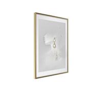 Affiche Murale Encadrée "Jewelry is the Best Gift" 21 x 30 cm Or