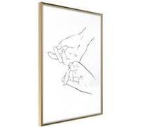 Affiche Murale Encadrée "Joined Hands White" 30 x 42 cm Or G
