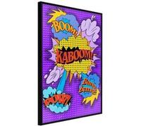 Affiche Murale Encadrée "Kaboom Boom Pow" 21 x 30 cm Noir NOIR G