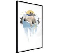 Affiche Murale Encadrée King of the Arctic 21 x 30 cm Noir