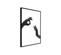 Affiche Murale Encadrée Language of Gestures I 30 x 42 cm Noir NOIR