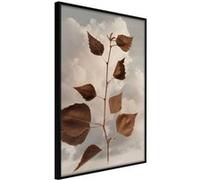 Affiche Murale Encadrée Leaves in the Clouds 21 x 30 cm Noir