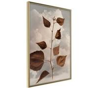 Affiche Murale Encadrée "Leaves in the Clouds" 21 x 30 cm Or