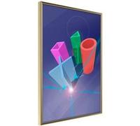 Affiche Murale Encadrée "Let's Play" 30 x 42 cm Or G