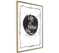 Affiche Murale Encadrée "Life" 21 x 30 cm Or G