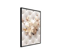 Affiche Murale Encadrée "Lilies on Leather Upholstery" 30 x 42 cm Noir