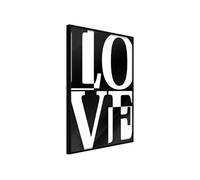 Affiche Murale Encadrée Love Chessboard 21 x 30 cm Noir