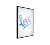 Affiche Murale Encadrée "Love I" 21 x 30 cm Noir