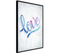 Affiche Murale Encadrée "Love I" 21 x 30 cm Noir Multicolore G