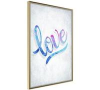 Affiche Murale Encadrée "Love I" 30 x 42 cm Or G