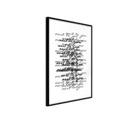 Affiche Murale Encadrée "Love Letter" 21 x 30 cm Noir