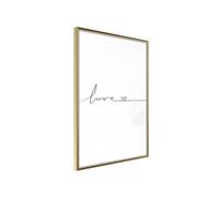Affiche Murale Encadrée "Love Pulse" 21 x 30 cm Or