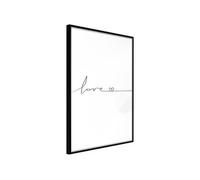Affiche Murale Encadrée "Love Pulse" 30 x 42 cm Noir