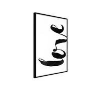 Affiche Murale Encadrée "Love Sideways" 30 x 42 cm Noir
