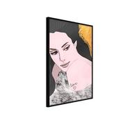 Affiche Murale Encadrée Love Tattoo 21 x 30 cm Noir