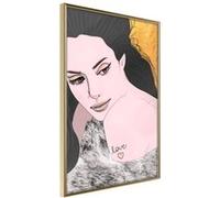 Affiche Murale Encadrée Love Tattoo 21 x 30 cm Or