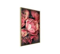 Affiche Murale Encadrée "Many Reasons to Be Happy" 30 x 42 cm Or