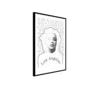 Affiche Murale Encadrée Marilyn in Los Angeles 21 x 30 cm Noir NOIR