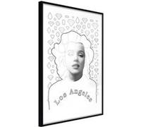 Affiche Murale Encadrée "Marilyn in Los Angeles" 30 x 42 cm Noir NOIR G