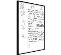 Affiche Murale Encadrée "Math Formulas" 40 x 60 cm Noir Multicolore G