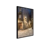 Affiche Murale Encadrée Meeting at the Corner 30 x 42 cm Noir