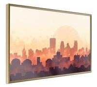 Affiche Murale Encadrée "Melancholy of Sunset" 45 x 30 cm Or
