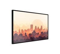 Affiche Murale Encadrée "Melancholy of Sunset" 90 x 60 cm Noir