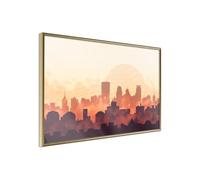 Affiche Murale Encadrée "Melancholy of Sunset" 90 x 60 cm Or