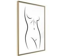 Affiche Murale Encadrée "Minimalist Nude" 21 x 30 cm Or Multicolore G