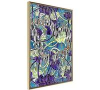 Affiche Murale Encadrée "Modern Arabesque" 30 x 42 cm Or Multicolore G