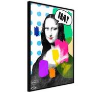 Affiche Murale Encadrée Mona Lisa's Laughter 30 x 42 cm Noir NOIR