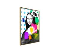 Affiche Murale Encadrée "Mona Lisa's Laughter" 30 x 42 cm Or