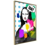 Affiche Murale Encadrée Mona Lisa's Laughter 30 x 42 cm Or